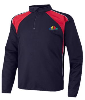 1-4 Zipper Colne Primet 1/4 Zip Training Zip Top Navy/Scarlet/White