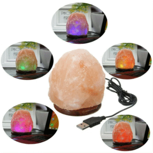 Colour chaning lamp1 Himalayan Natural USB LED Colour Changing Night Light Salt Lamp Mother's Day Gift