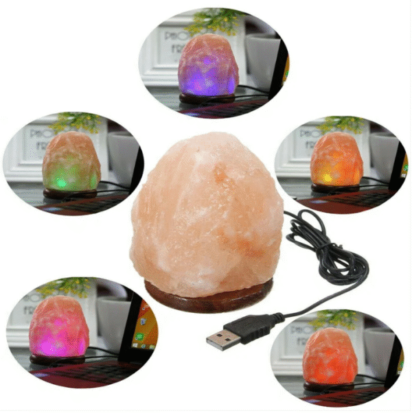 Himalayan Natural USB LED Colour Changing Night Light Salt Lamp Mother's Day Gift