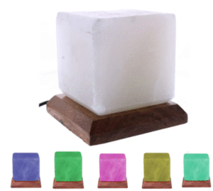Cube1 Himalayan Cube Salt Lamp USB LED Colour Changing Crystal Healing Ionizing Mother's Day Gift