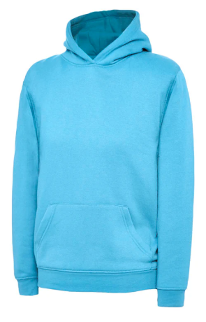 Cyan lighrt Personalised Islamic Hoodie Black