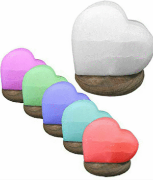 Heart1 Himalayan Heart USB LED Colour Changing Rock Salt Lamp Mother's Day Gift