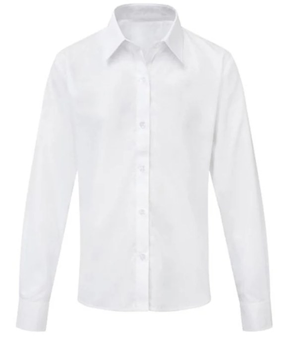 Long Sleev White School Blouse/ Shirt Long or Short Sleeved Twin Pack