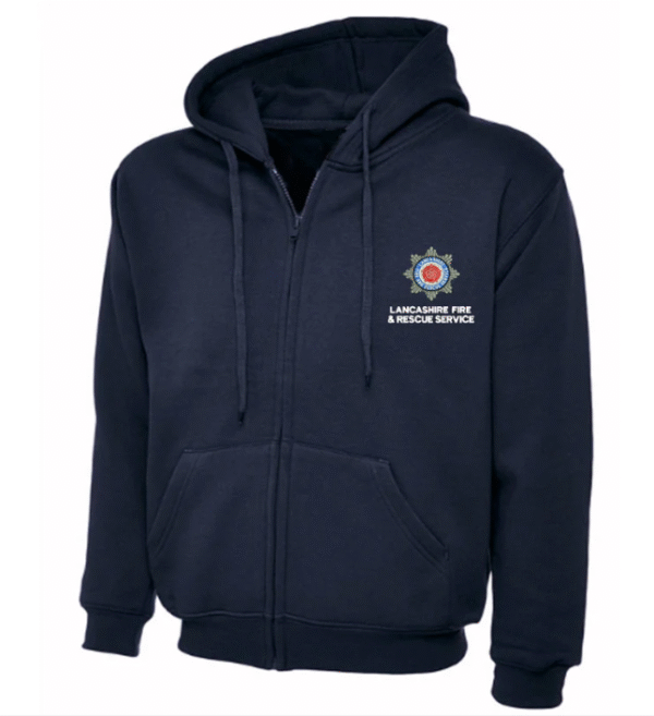 Fire Service Burnley Embroidery Zip Hoodie