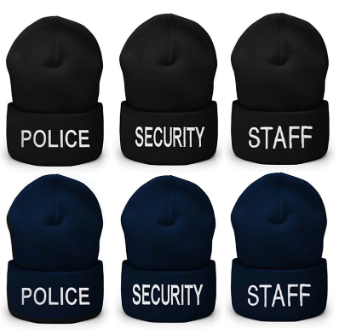 SPS Beanie Knit Hat With Security, Police, Staff Embroidery