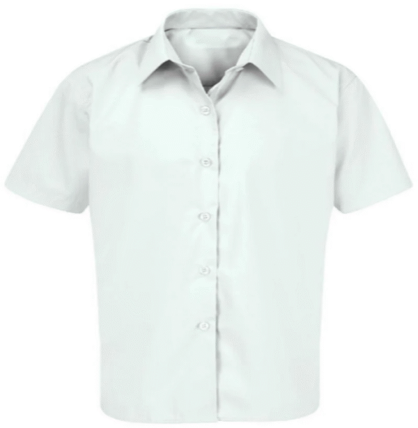 Short Sleeve White School Blouse/ Shirt Long or Short Sleeved Twin Pack