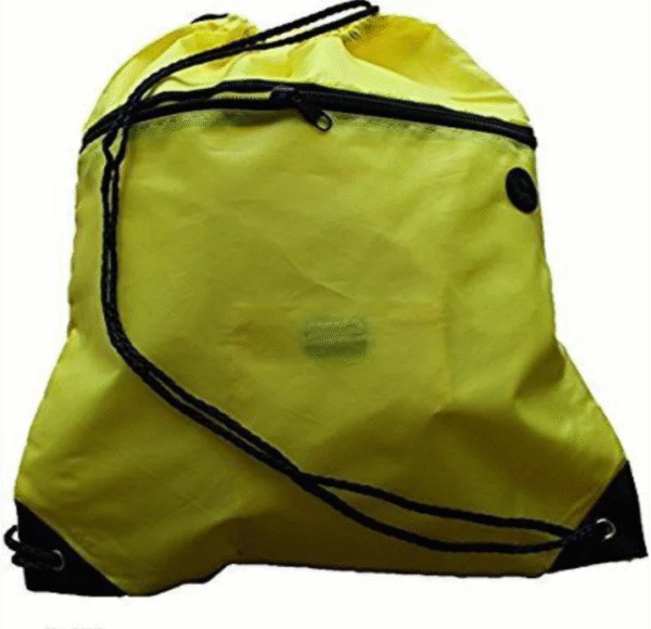 Yellowaa Drawstring PE Bag with Zip Pocket and Inner Pocket