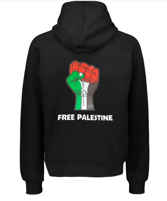 backblavk Free Palestine Hoodie