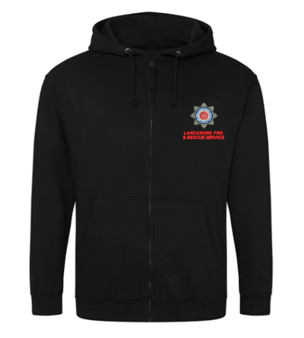 Fire Service Burnley Embroidery Zip Hoodie