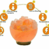 f4 Himalayan Pink Fire Bowl Salt Lamp Rock Crystal Crafted Healing Mother Day Gift