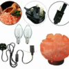 ff2 Himalayan Natural Rock Salt Fire Bowl Salt Lamp UK Switch Cable +2 FREE Bulbs Mother Day Gift