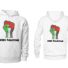 frontbackwhite Free Palestine Hoodie