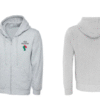 Zip Hoodie With Free Palestine Embroidered