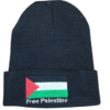 hat1 Free Palestine Cuffed Beanie Knit Hat Black Flag