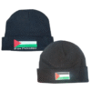 hat2 Free Palestine Cuffed Beanie Knit Hat Black Flag