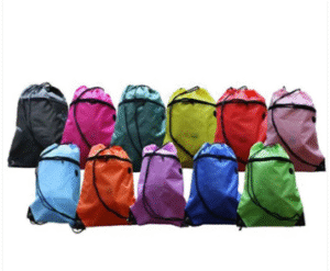 product imadd Drawstring PE Bag with Zip Pocket and Inner Pocket