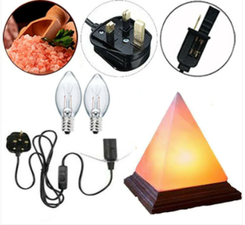 py2 Himalayan Salt Pyramid Triangle Shape Crystal Rock Salt Lamp Mother's Day Gift