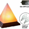 py3 Himalayan Salt Pyramid Triangle Shape Crystal Rock Salt Lamp Mother's Day Gift