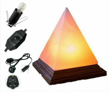 py4 Himalayan Salt Pyramid Triangle Shape Crystal Rock Salt Lamp Mother's Day Gift