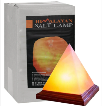 py7 Himalayan Salt Pyramid Triangle Shape Crystal Rock Salt Lamp Mother's Day Gift