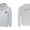 zip grey Zip Hoodie With Free Palestine Embroidered Flag Patch