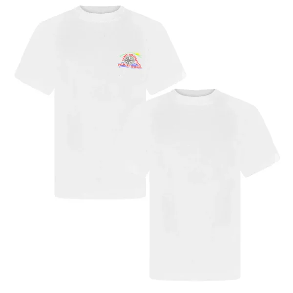 Earby_Springfield_Primary_Plain_Logo_PE_Shirt Earby Springfield Primary Plain & Logo PE Shirt