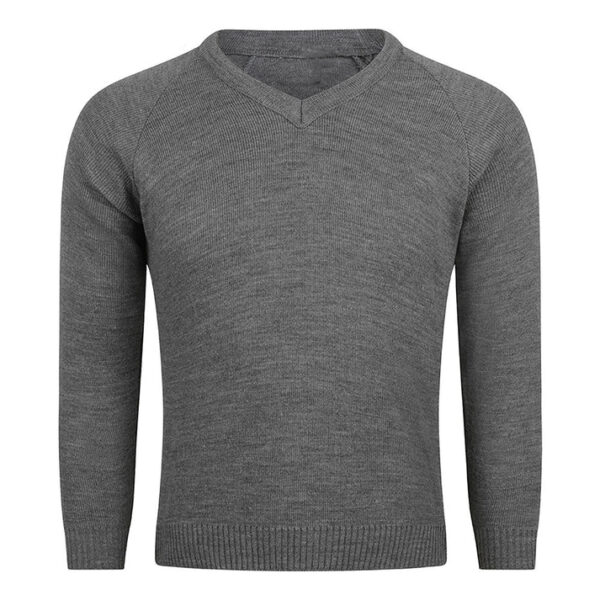 Wheatley Lane Grey V Neck Knitted Jumper