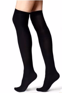 OVER_THE_KNEE_BLK Over The Knee Socks Black & White