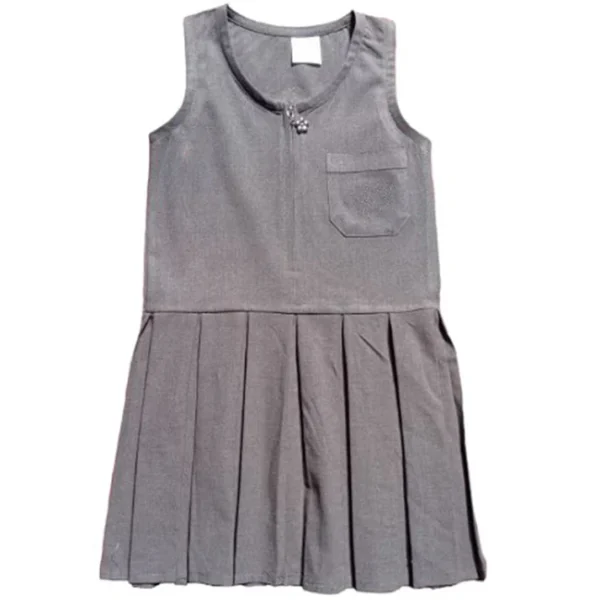 Pleated_Floral_Pinafore_Grey Pleated Floral Pinafore Grey