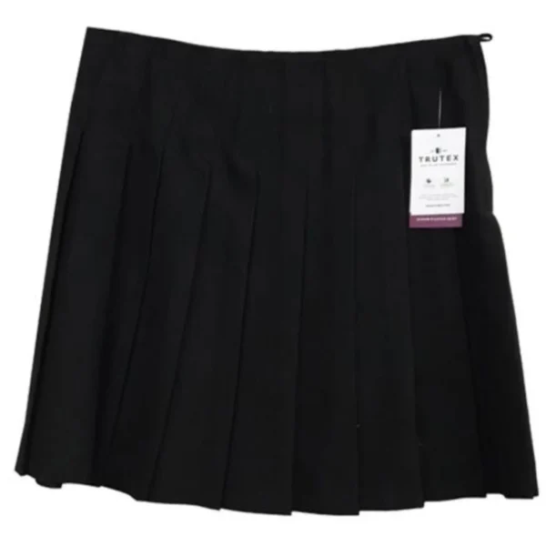 Skirt_Fully_Pleated_Skirt Girls Black Full Pleated Waistless Skirt