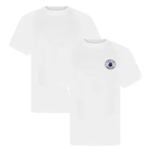 St_Philips_Primary_White_P.E St Philips Primary White P.E. Shirt Plain & Logo
