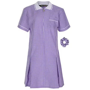 SummerGinghamSchoolDressPurple Summer Gingham School Dress Purple