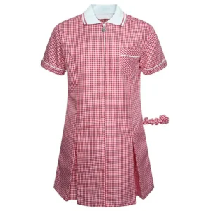 Summer Gingham School Dress Red