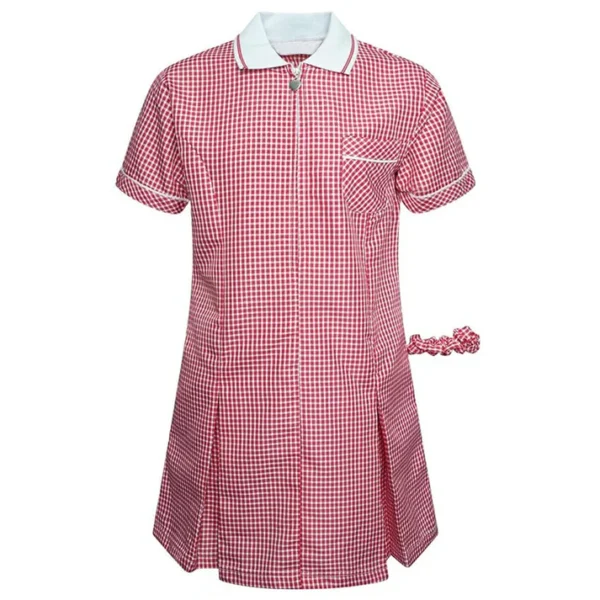 Summer_Gingham_School_Dress_Red Summer Gingham School Dress Red