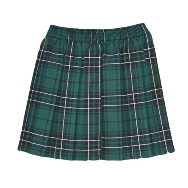 Tartan_Checked_Skirt_Green SJS/Trawden Elasticated Tartan Skirt Green/Black/White