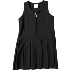 Pleated Floral Pinafore Grey & Black
